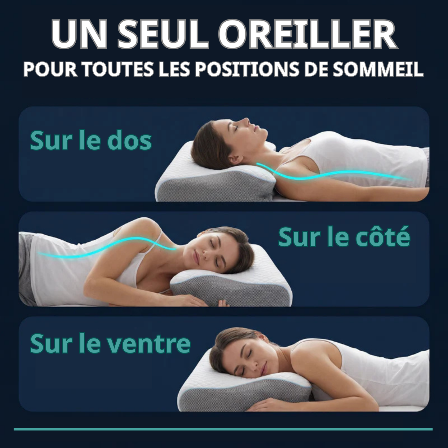 ZÖVAA™ – Oreiller Cervical Ergonomique